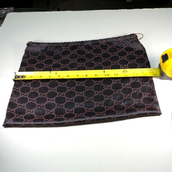 Gucci Silky Drawstring Dust Bag – Tan & Brown, Protective Luxury Storage Bag - Picture 8 of 11